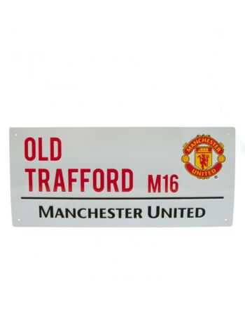 Manchester United FC White Street Sign-113813