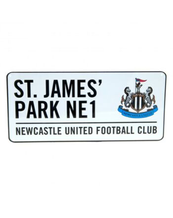 Newcastle United FC White Street Sign-4552