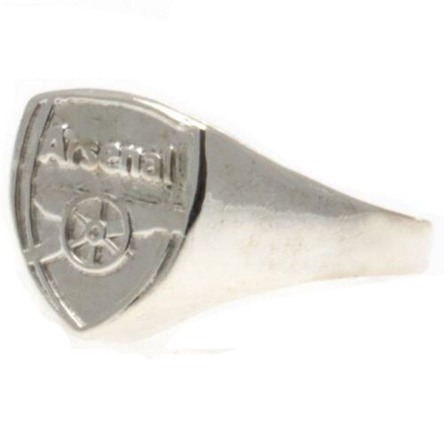 Arsenal FC Silver Plated Crest Ring Large-15161