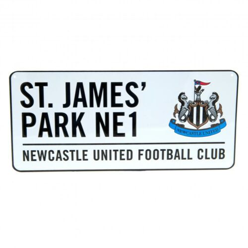 Newcastle United FC White Street Sign-4552